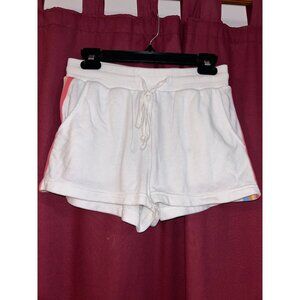 American Eagle white striped sweat shorts size small